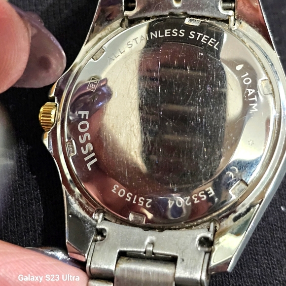 Fossil ES3204 Women's Riley Silver Dial Two Tone Steel Multifunction Watch - Picture 7 of 12